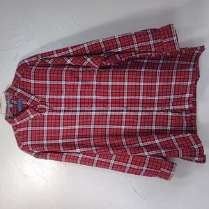 Shaver Lake Red and White Plaid Flannel Button-up Shirt Men's 2X
